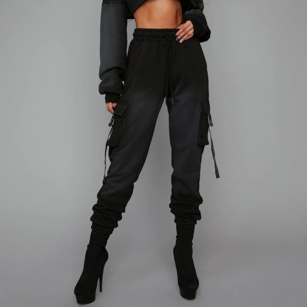 Poster Grl Attitude Adjustment Washed Cargo Joggers